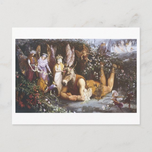 Titania and Bottom,Midsummer Night's Dream Postcard (Front)