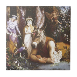 Titania and Bottom,Midsummer Night's Dream Tile