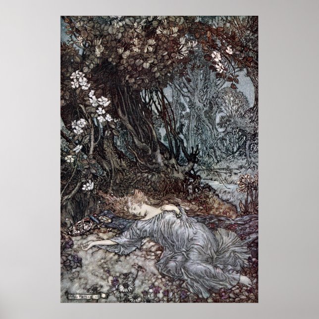Titania Lying Asleep Poster (Front)