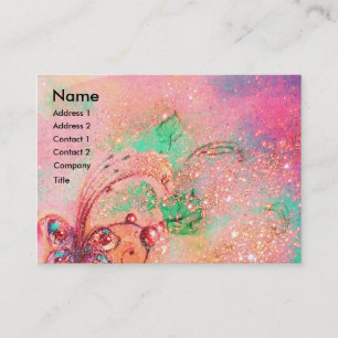 TITANIA / MAGIC BUTTERFLY PLANT IN GOLD SPARKLES BUSINESS CARD