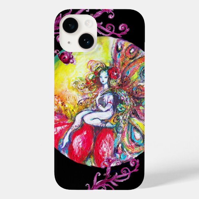 TITANIA SITTING ON A RED FLOWER Case-Mate iPhone CASE (Back)