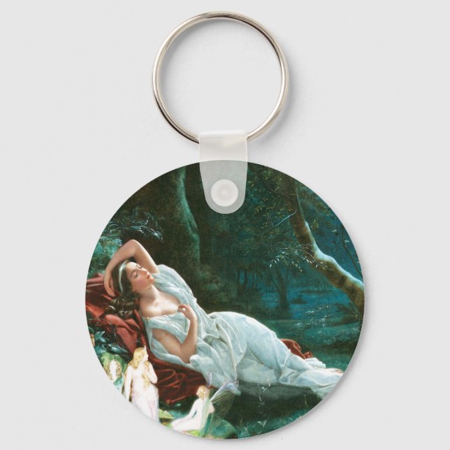 Titania Sleeping in the Moonlight - Simmons Art Keychain (Front)
