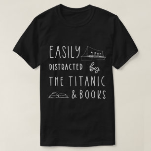 Titanic and Book Lover Design T-Shirt