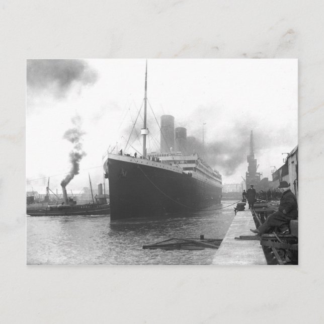 Titanic at the docks of Southampton Postcard (Front)