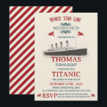 Titanic Birthday Party Invitation<br><div class="desc">Titanic Party Invitation Boys Titanic Birthday Party Vintage Titanic Party Vintage Travel Party Invitation</div>