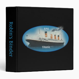 Titanic Black Maritime White Star Line Ship Binder
