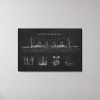 Titanic Blueprint Patent Poster Art
