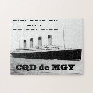 Titanic CQD de MGY Wireless Distress Signal Jigsaw Puzzle