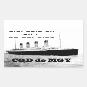 Titanic CQD de MGY Wireless Distress Signal Sticker