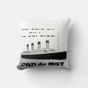 Titanic CQD de MGY Wireless Distress Signal Throw Pillow