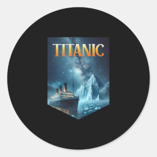 Titanic Cruise Ship Iceberg 1912 Rms Voyage Men Wo Classic Round Sticker