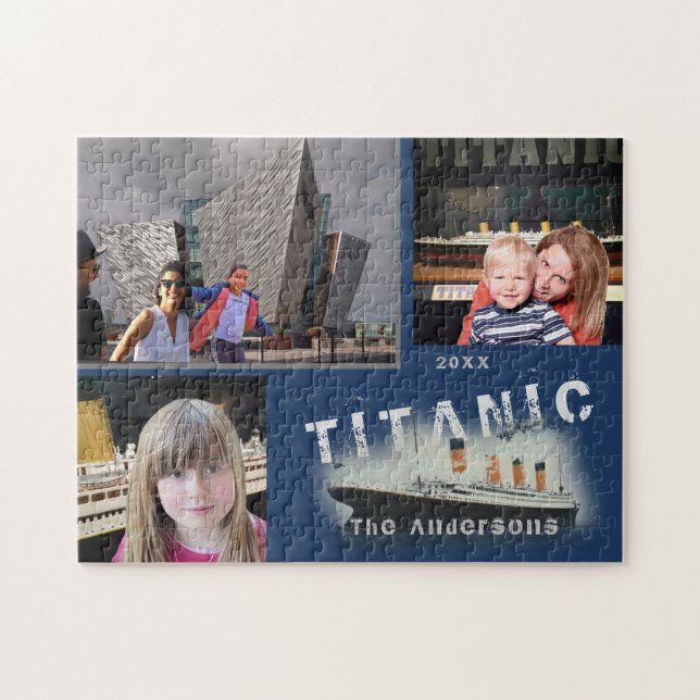 Titanic Custom Family Three Photo Collage Jigsaw Puzzle (Horizontal)