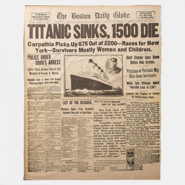 TITANIC FLEECE BLANKET (Front)
