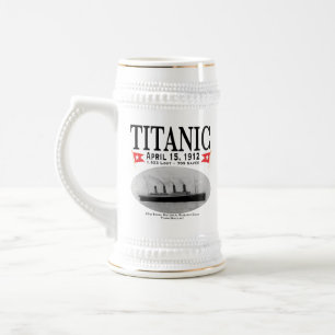 Titanic Ghost Ship Beer Stein (white)