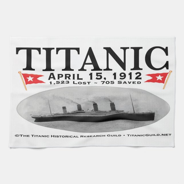 Titanic Ghost Ship Kitchen Towel (Horizontal)