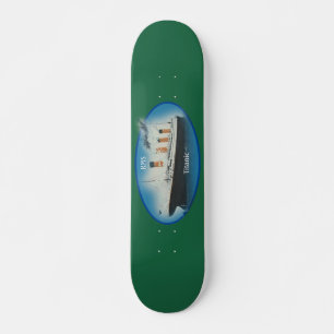 Titanic Green Maritime White Star Line Ship Skateboard