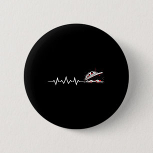 Titanic Heartbeat Minimalist Vintage Cruise Ship M 2 Inch Round Button