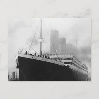 Titanic in dock in Southampton Postcard