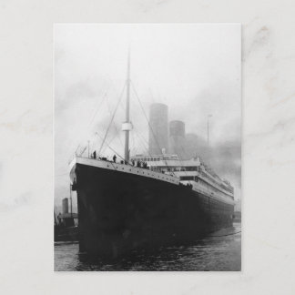 Titanic in dock in Southampton Postcard