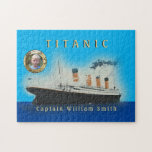 Titanic Kids Custom Photo Personalized Name Jigsaw Puzzle<br><div class="desc">Titanic Kids Custom Photo Personalized Name jigsaw puzzle.  Personalize this fun Titanic Puzzle with your Child's photo and name for a perfect gift.

This graphic design features my original oil painting,  Oceans_For_You copyright 2/1995.</div>
