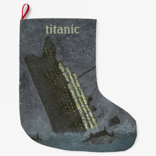 Titanic Maritime Disaster Shipwreck Large Christmas Stocking