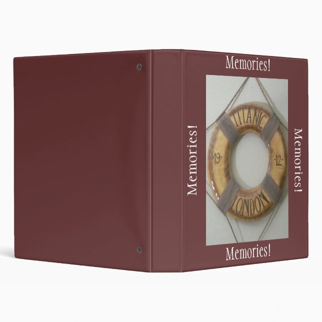 Titanic, Memories Binder- For photos or scrapbooki Binder (Background)