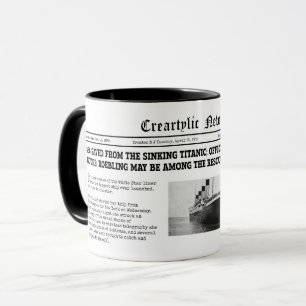 Titanic news mug