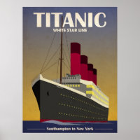 Titanic Ocean Liner Art Deco Print