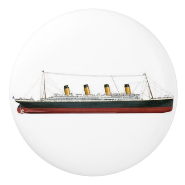 Titanic on Ceramic Knobs and Door Pulls (Front)