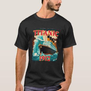 Titanic Sailing Ship Vintage Cruise Vessel 1912 Ic T-Shirt