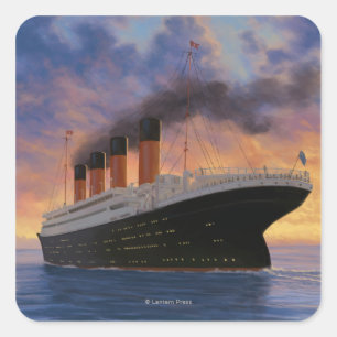 Titanic SceneWhite Star Line Square Sticker