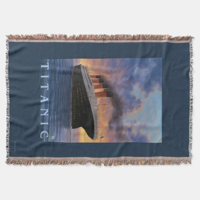 Titanic SceneWhite Star Line Throw Blanket (Front)