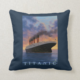 Titanic SceneWhite Star Line Throw Pillow
