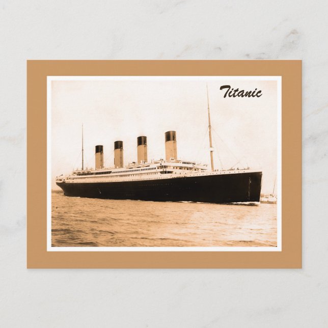 Titanic Sepia art photo Postcard (Front)
