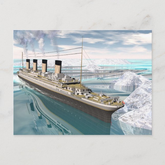 Titanic ship - 3D render Postcard (Front)