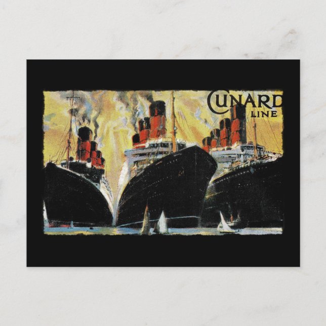 Titanic Ships in Port 1912 Postcard (Front)