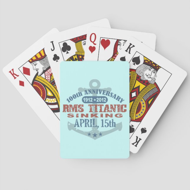 Titanic Sinking 100 Year Anniversary Playing Cards (Back)