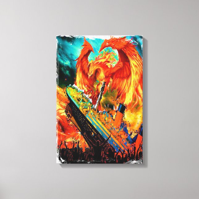 Titanic Sinking Canvas Print (Front)