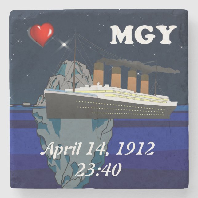 Titanic Stone Coaster (Front)
