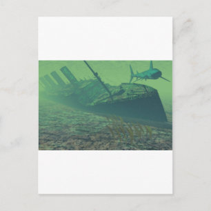 Titanic-sunk Postcard