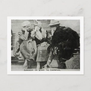 Titanic Survivors on the Carpathia Postcard