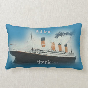 Titanic Vintage Maritime White Star Line Ship Lumbar Pillow
