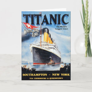 Titanic White Star Line - World's Largest Liner Card