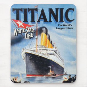 Titanic White Star Line - World's Largest Liner Mouse Pad