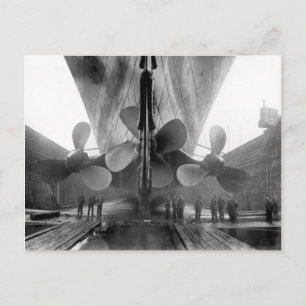 Titanic's propellers postcard