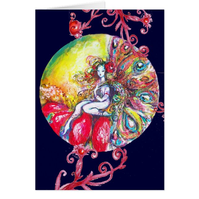 TITANIE / Fleur assise sur une fleur rouge (Devant)