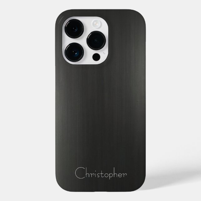 Titanium black silver stainless steel print Case-Mate iPhone case (Back)