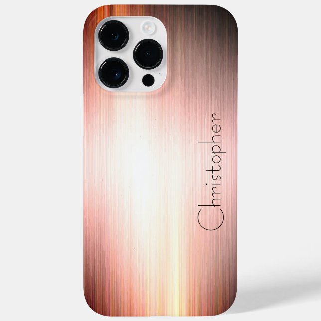 Titanium Bronze Stainless Steel Print Case-Mate iPhone Case (Back)