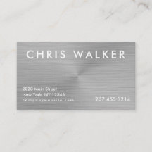 Titanium brushed metal customizable business cards