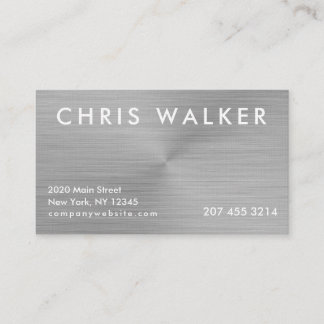 Titanium brushed metal customizable business cards